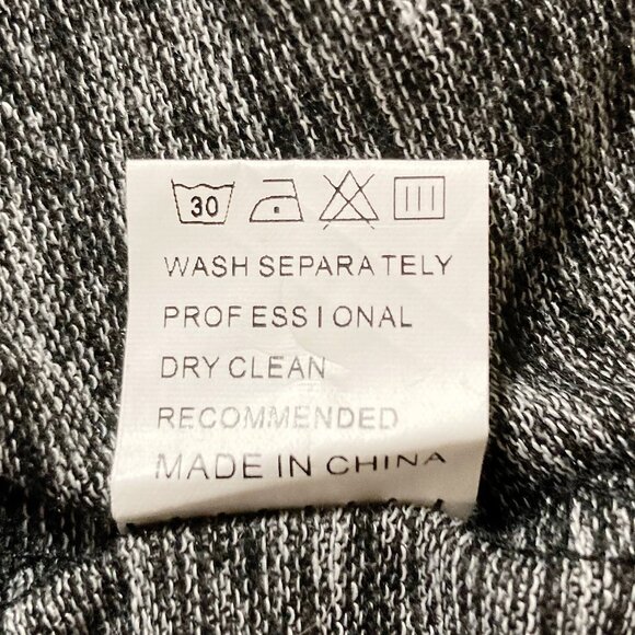 PAPA Heathered charcoal light grey cowl turtleneck top NWT MEDIUM LARGE sweater - Picture 13 of 14